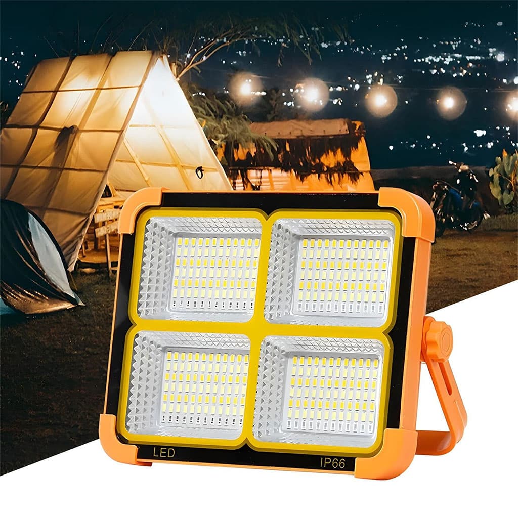 Projecteur LED Rechargeable 150W avec Panneau Solaire – مصباح تخييم عالي السطوع - Camping et Randonnée - صورة 3