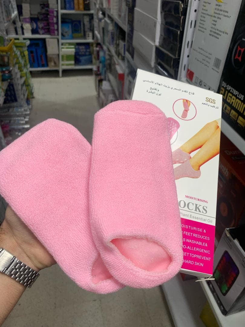 Pack Chaussettes en Gel de Silicone réutilisables avec Broyeur électrique de pieds – عرض خاص - Soins et Beauté - صورة حقيقية 8