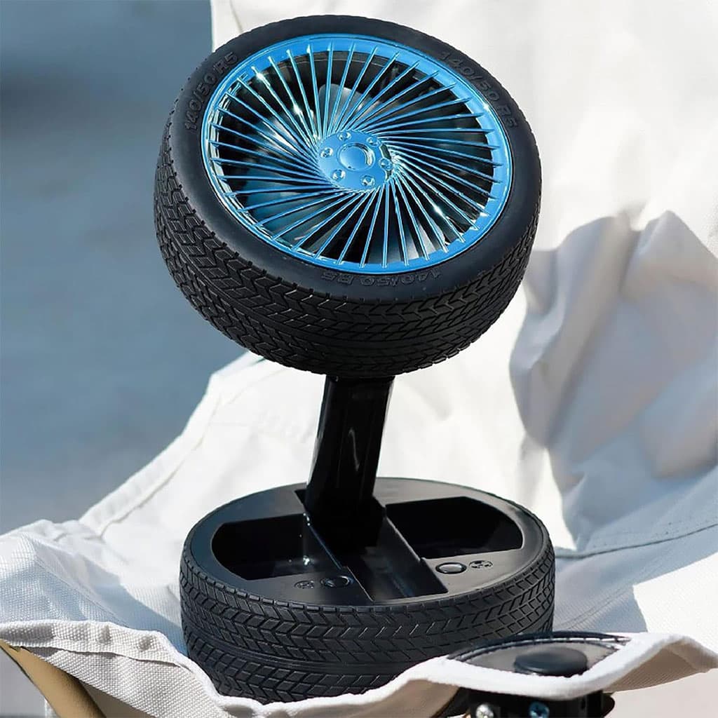 Ventilateur Pliable et Portable Forme Roue Silencieux avec 3 Vitesse – مروحة محمولة - Électronique - صورة 3