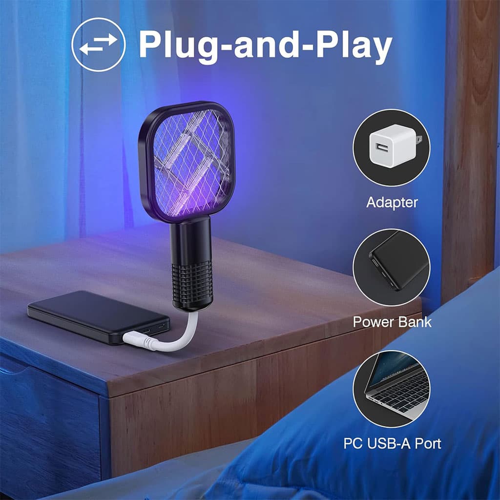 Mini Tapette à mouches USB avec Lumière LED Violette – مصيدة الناموس - Électronique - صورة 4