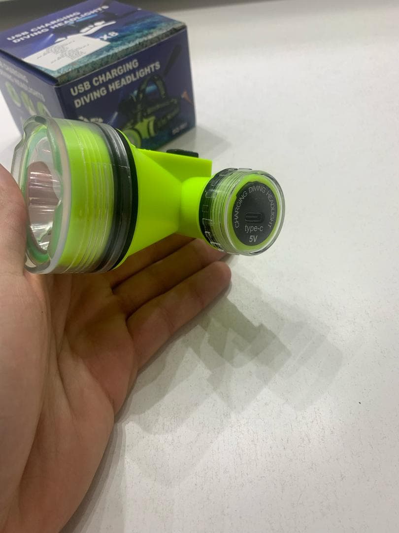 Lampe Frontale de Plongée Étanche et Rechargeable – مصباح غطس - Électronique - صورة حقيقية 10