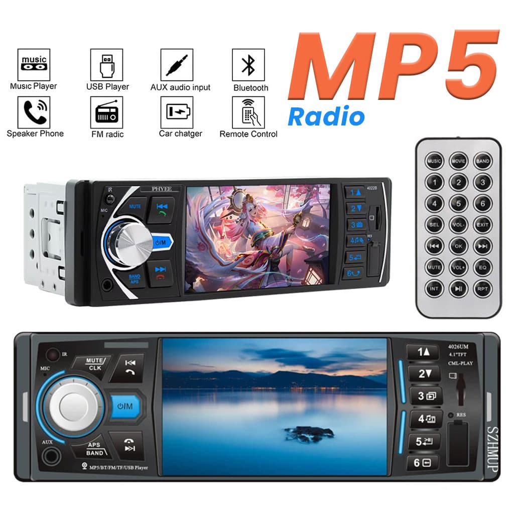 Autoradio MP5 4.1 Pouces FM Radio Ecran HD 4026UM – مشغل راديو السيارات - Accessoires Auto/Moto - صورة 1
