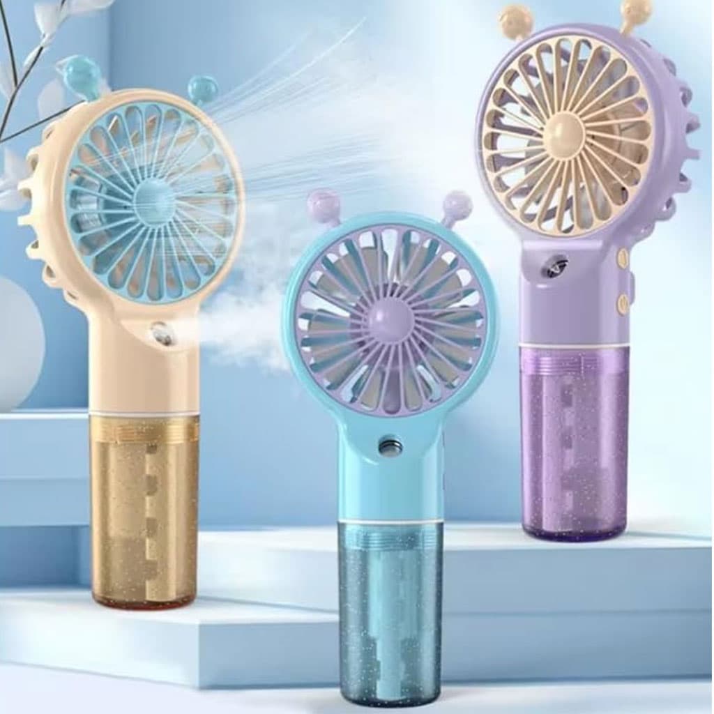 Humidificateur et Ventilateur Portatif avec Batterie Rechargeable USB 2en1 – مروحة ومعطر جو - Électronique - صورة 3