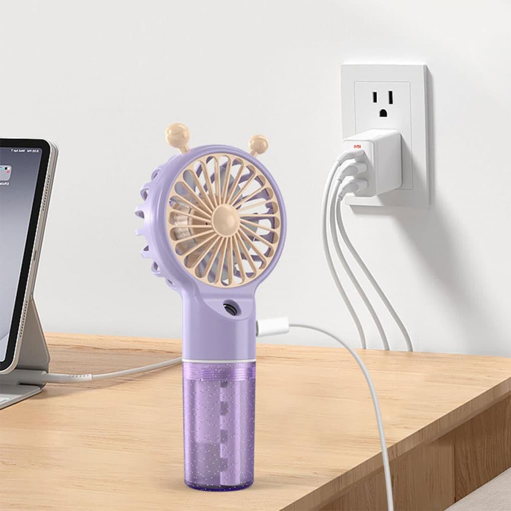 Humidificateur et Ventilateur Portatif avec Batterie Rechargeable USB 2en1 – مروحة ومعطر جو - Électronique - صورة 7