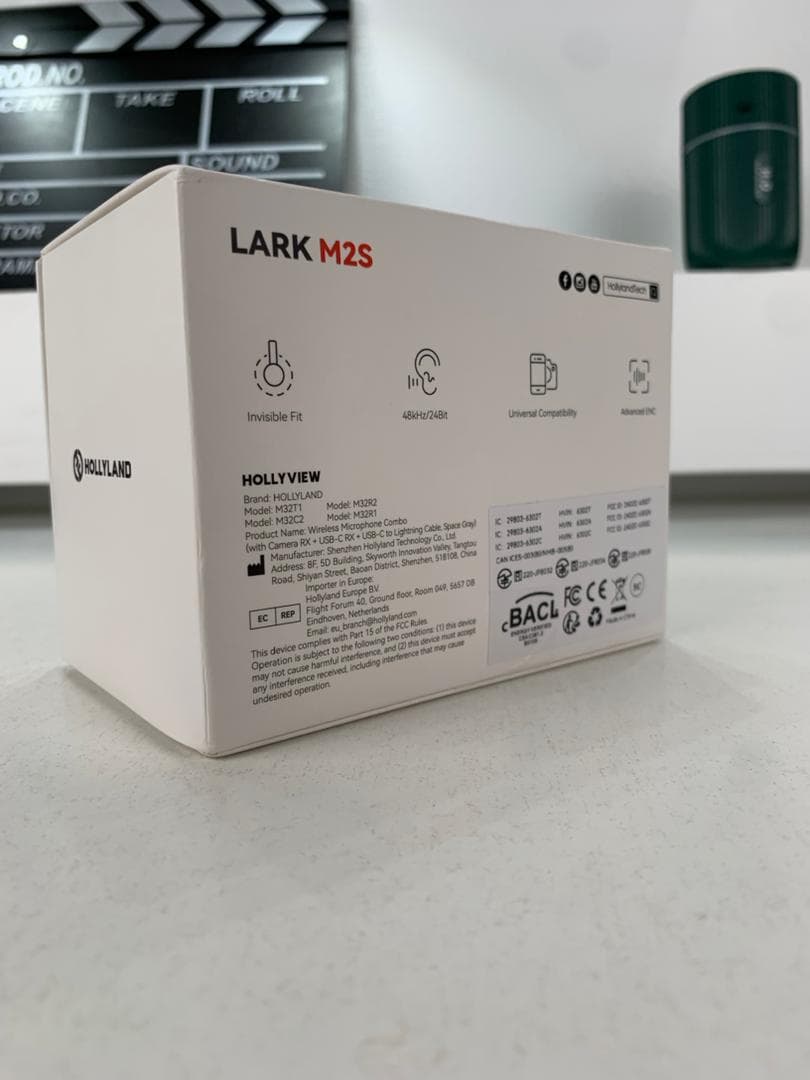 Microphone cravate sans fil Hollyland Lark M2S Combo (récepteur caméra + récepteur USB-C + câble Lightning) - Électronique - صورة حقيقية 14