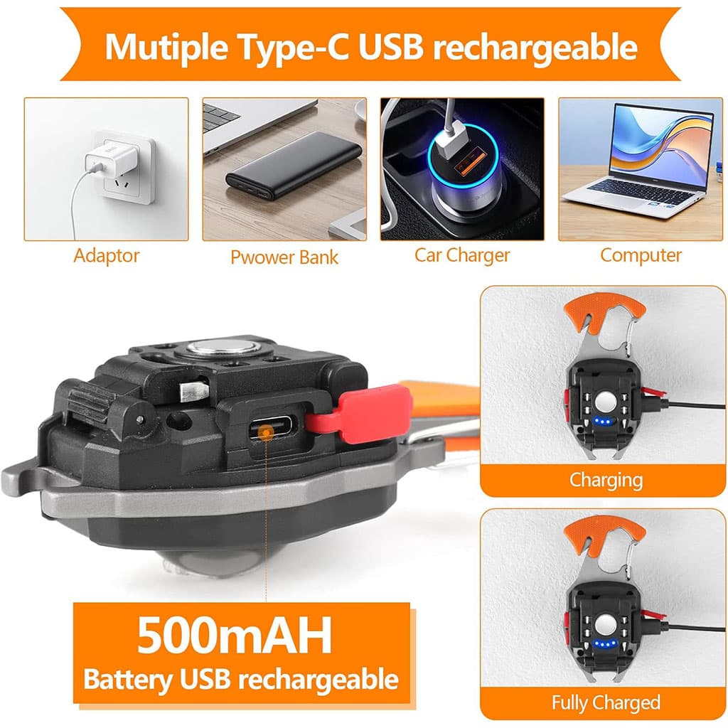 Mini Lampe LED Portable Rechargeable 8en1 – مصباح متعدد الإستعمالات - Camping et Randonnée - صورة 4