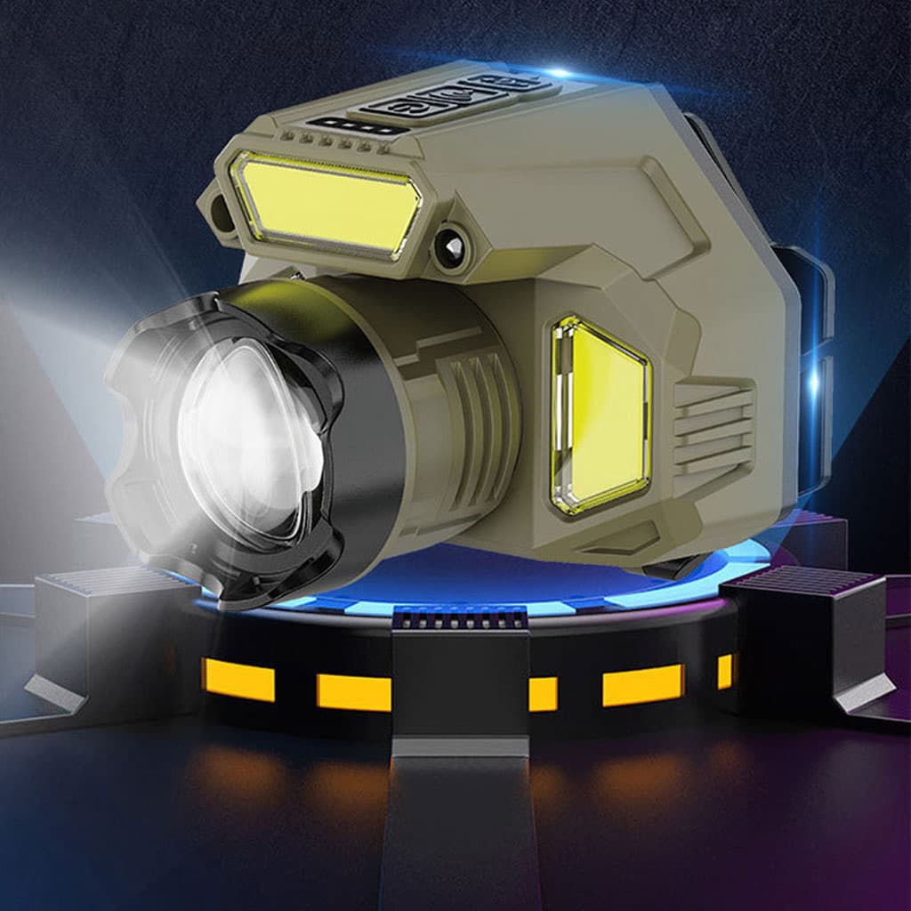 Lampe frontale rechargeable avec capteur de mouvement – مصباح مع مستشعر حركة - Camping et Randonnée - صورة 3