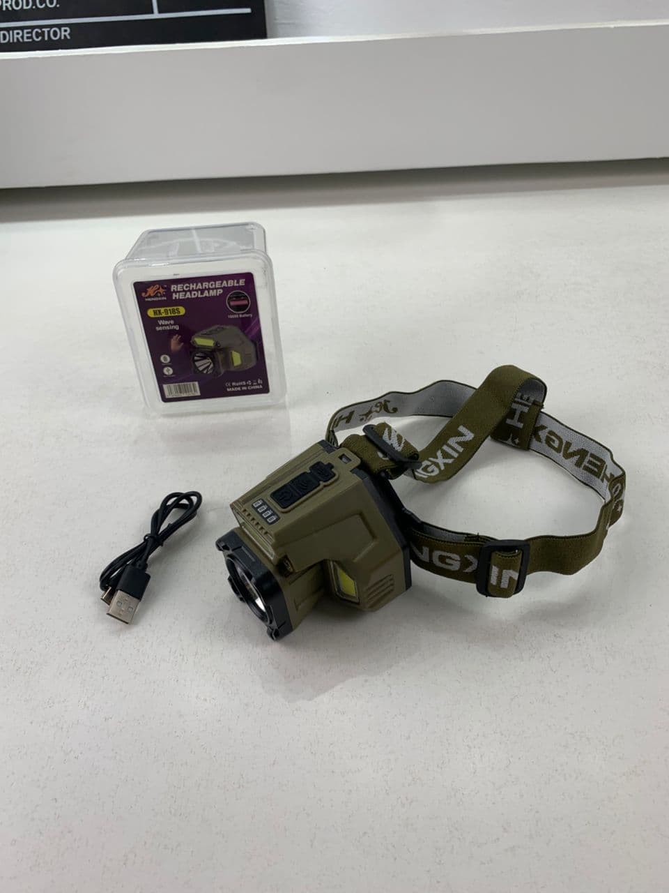 Lampe frontale rechargeable avec capteur de mouvement – مصباح مع مستشعر حركة - Camping et Randonnée - صورة حقيقية 8