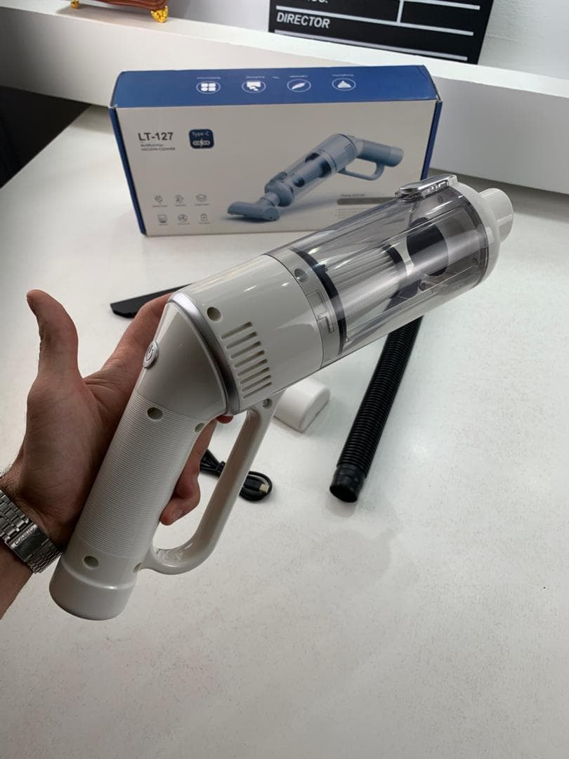 Aspirateur sans Fil Portable avec 4 Têtes Accessoires 9000Pa – مكنسة كهربائية محمولة - Accessoires Auto/Moto - صورة حقيقية 9