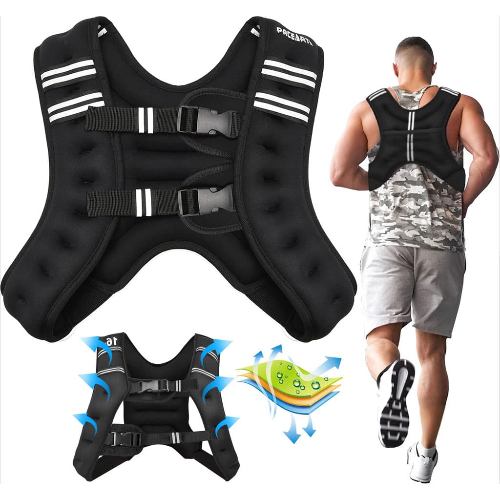 Gilet lesté d’entrainement 5KG réglable avec bretelles élargies – صدرية تدريبات للمحترفين - Sport - صورة 1
