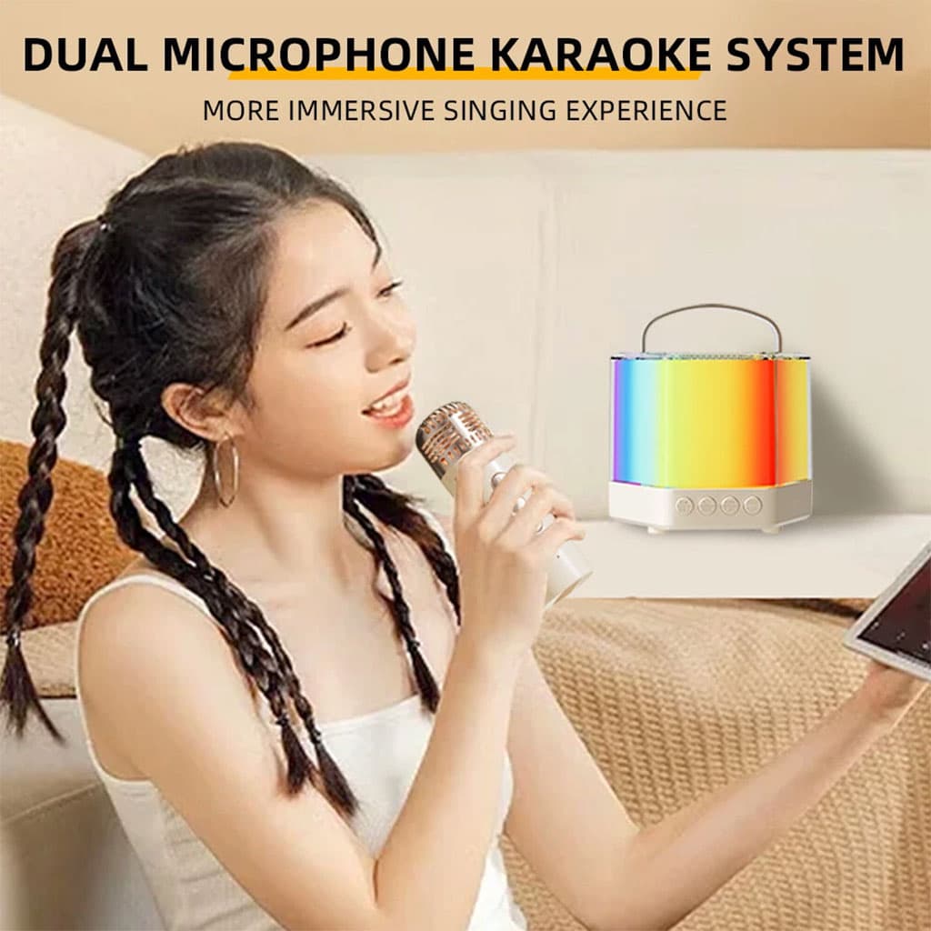 Enceinte Karaoké avec éclairage RVB et microphones sans fil – مكبر صوت كاريوكي - Électronique - صورة 3