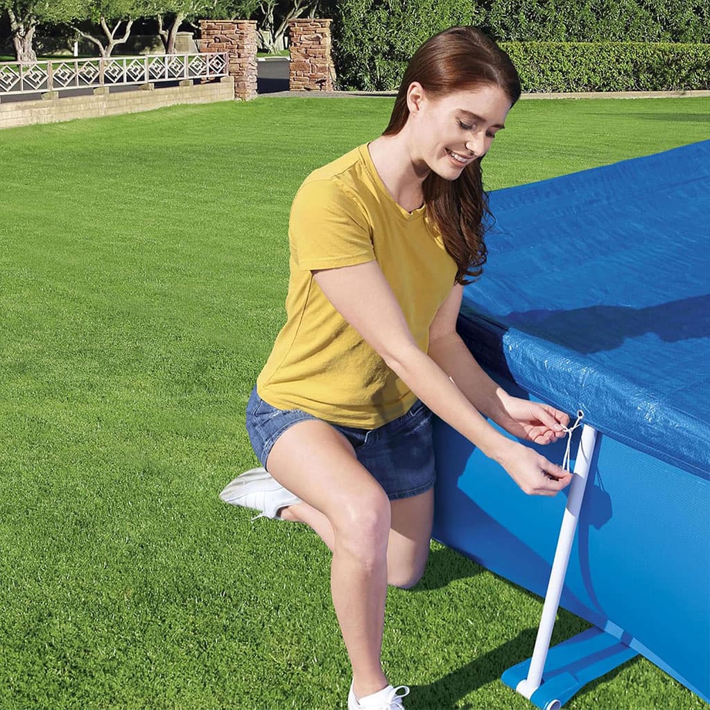 Grand bâche de piscine rectangulaire en polyéthylène 259 x 170 cm Bestway 58105 – غطاء مسبح - Vacance & Loisir - صورة 5