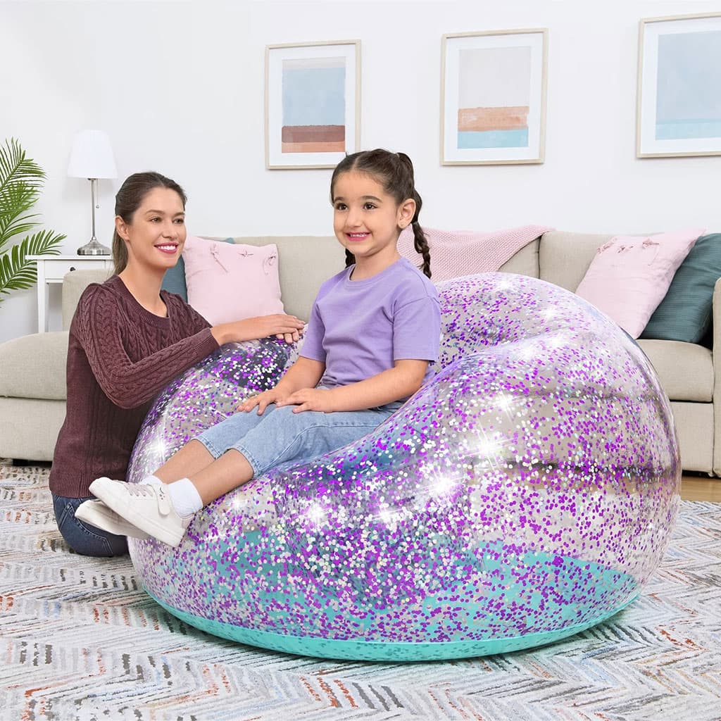 Fauteuil Gonflable Géant Glitter Dream114x112x66 cm Bestway 75115 – أريكة قابلة للنفخ - Vacance & Loisir - صورة 3