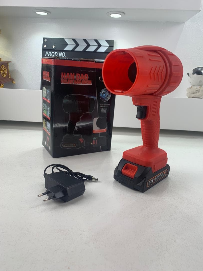 Souffleur à Jet Turbo Portable avec Batterie Lithium 24V- نافخ هواء جد قوي - Accessoires Auto/Moto - صورة حقيقية 7
