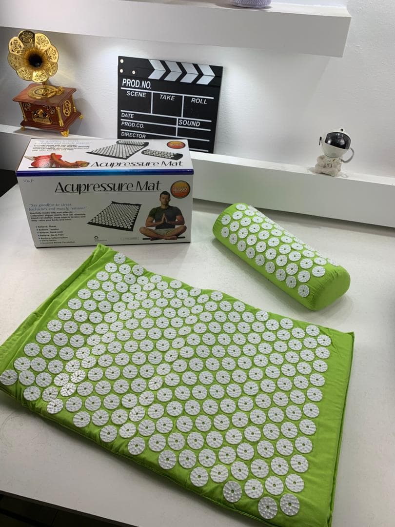 Coussin et Tapis Massage en Polymère d’acupression avec Sac de Rangement – بساط تدليك مع وسادة وحقيبة متنقلة - Sport - صورة حقيقية 8