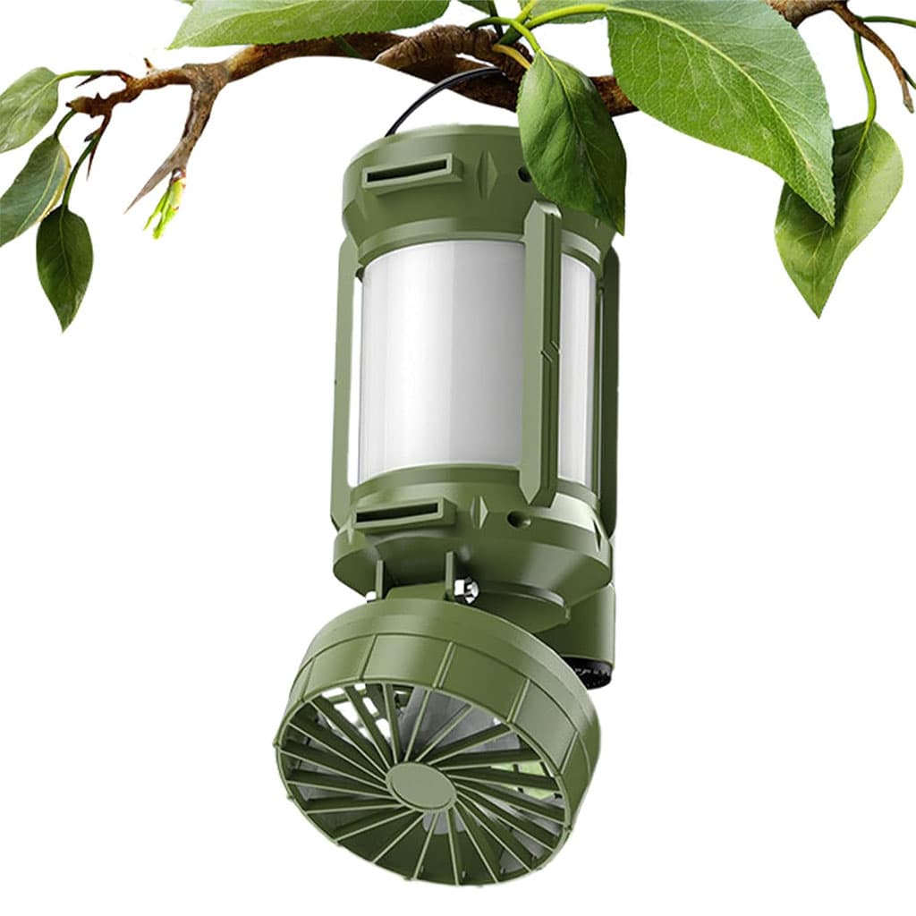 Lanterne de camping LED Rechargeable avec Ventilateur et 4 modes d’éclairage – مصباح ومروحة محمولة - Camping et Randonnée - صورة 2