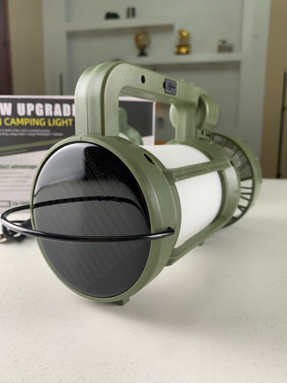 Lanterne de camping LED Rechargeable avec Ventilateur et 4 modes d’éclairage – مصباح ومروحة محمولة - Camping et Randonnée - صورة حقيقية 10