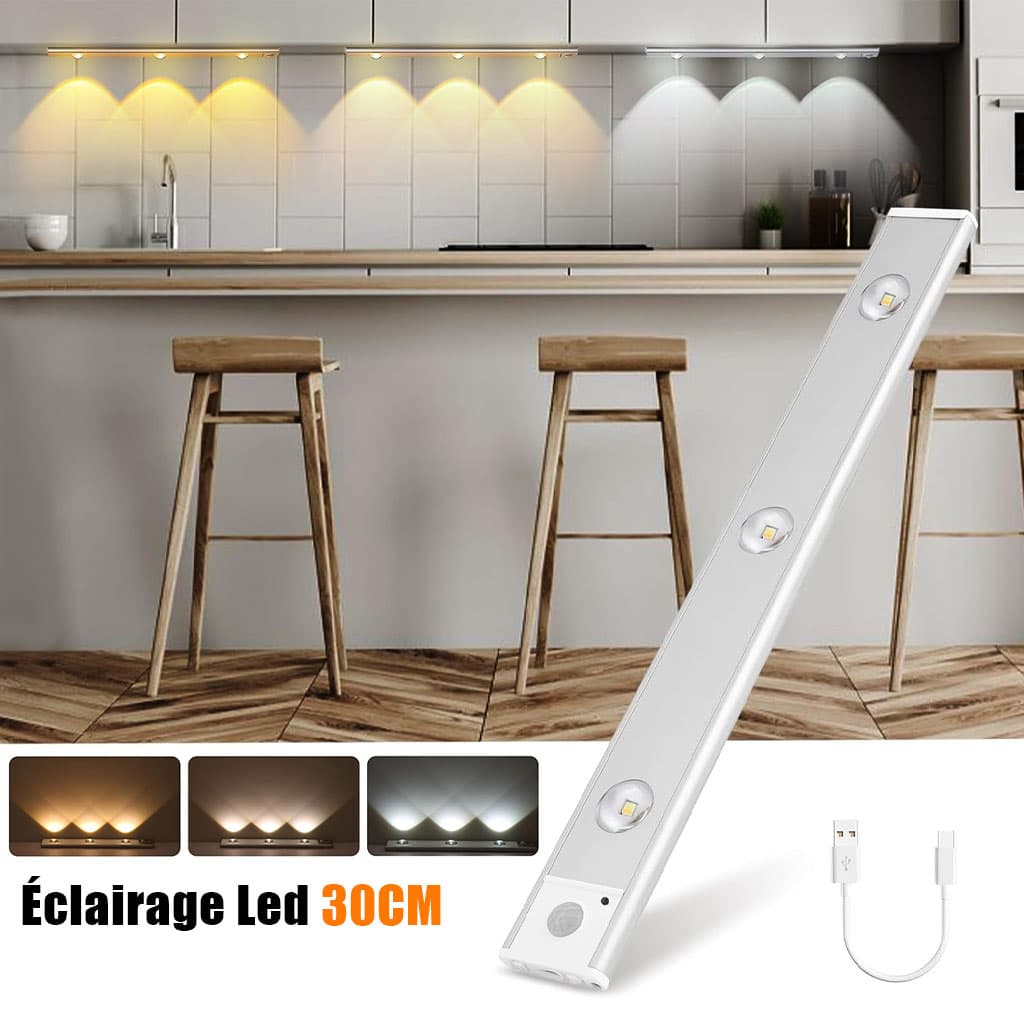 Lampe LED Rechargeable avec Détecteur De Mouvement Intérieur 3 Modes – مصباح مناطق ضيقة بعدة أوضاع - Électronique - صورة 1