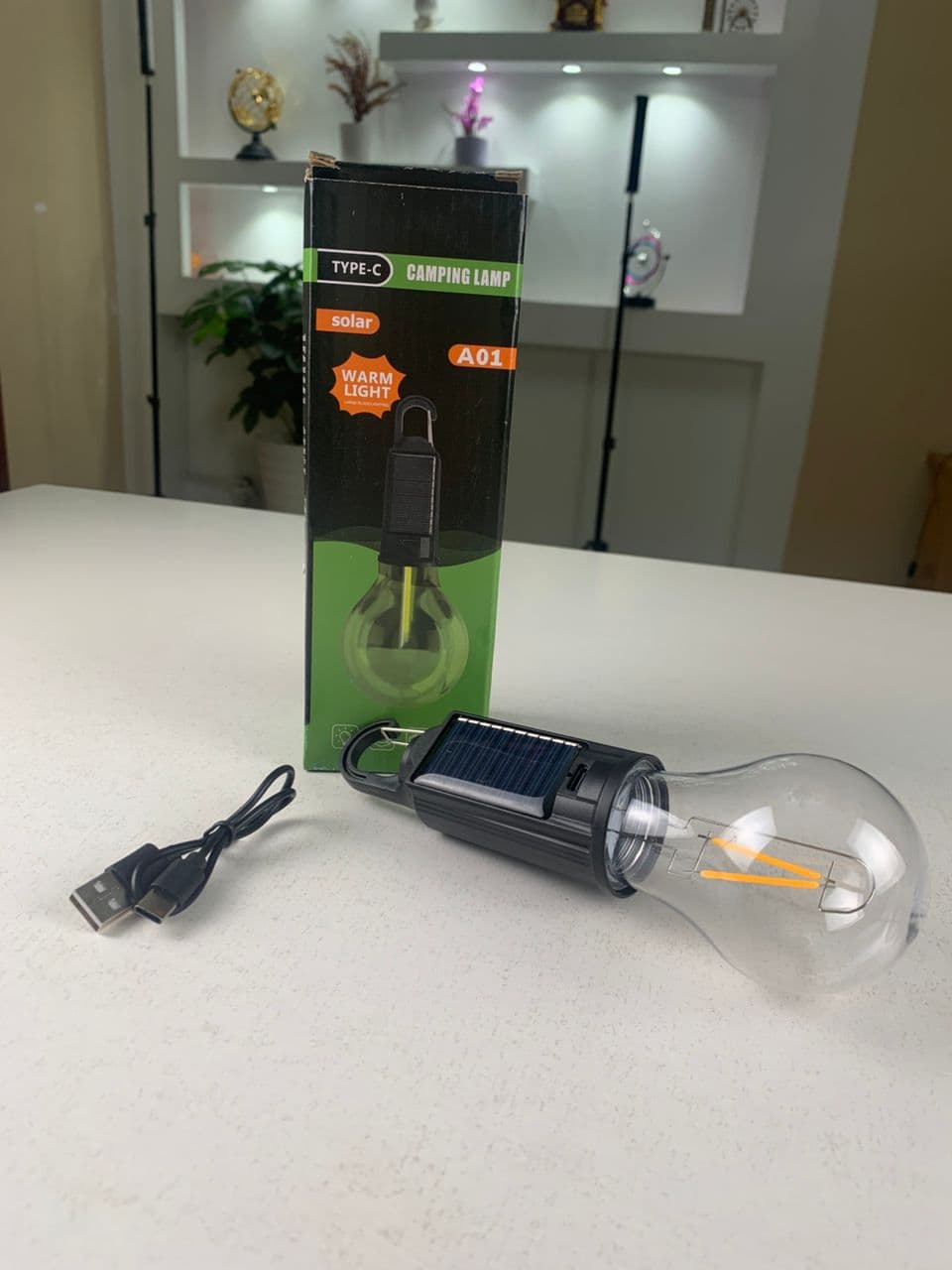 Pack X2 Lampe de Camping Solaire étanche et Rechargeable 3 modes d’éclairage T01-B – مصباح محمول بالطاقة الشمسية - Électronique - صورة حقيقية 8