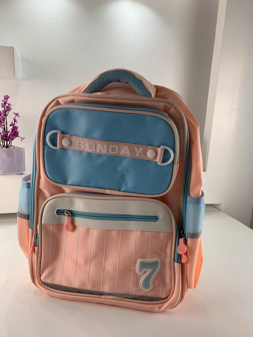 Sac à Dos Scolaire pour Enfants SUNDAY Rose – حقيبة ظهر مدرسية للأطفال وردي - Sac à dos et Mode - صورة حقيقية 3