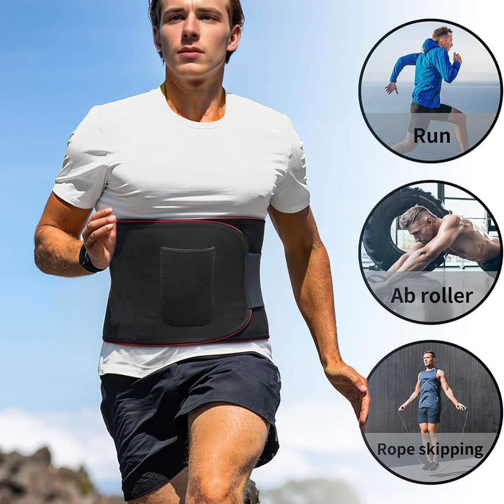 Ceinture de sudation pour Homme et Femme avec Poche Extérieure – حزام تنحيف - Sport - صورة 2