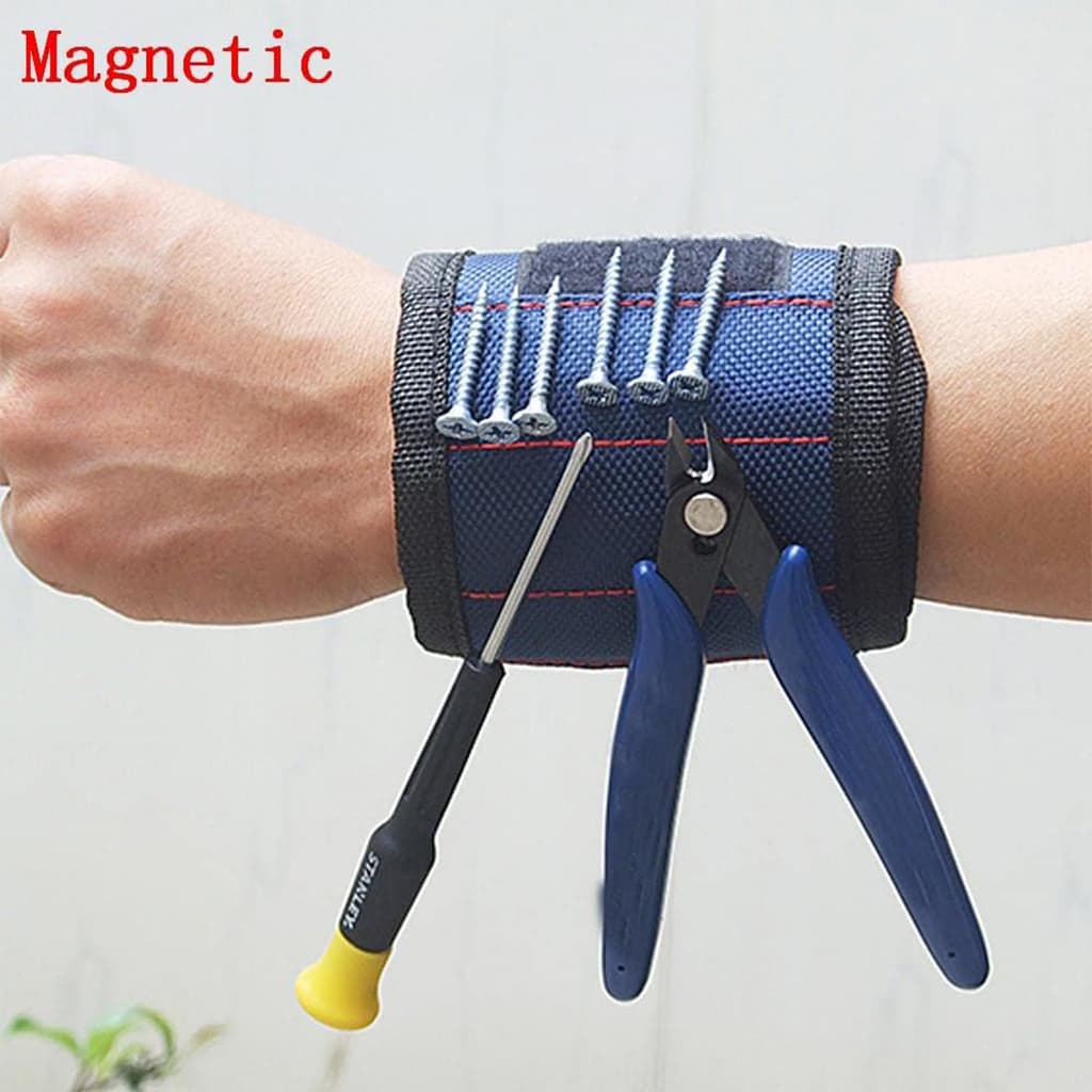 Bracelet magnétique respirant et réglable ultra résistant pour maintenir les vis – حزام يد مغناطيسي لشد البراغي - Outillage et Bricolage - صورة 4