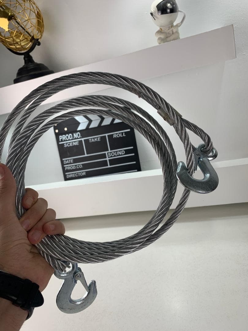 Cable de remorquage 5ton avec fil d’acier de qualité supérieure – كابل جر العربات - Accessoires Auto/Moto - صورة حقيقية 7