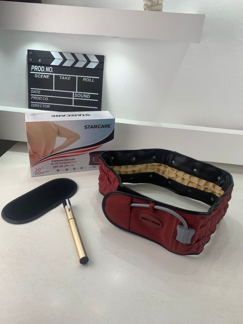 STARICARE Ceinture de décompression Gonflable avec 28 colonnes d’air et pompe- حزام شد الظهر قابل للنفخ - Soins et Beauté - صورة حقيقية 9