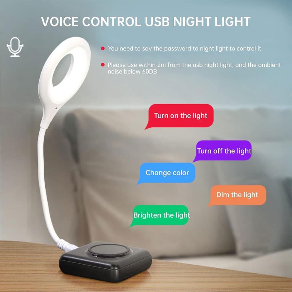 Lampe LED USB de Lecture à Commande Vocale – مصباح يعمل بالصوت - Électronique - صورة 2