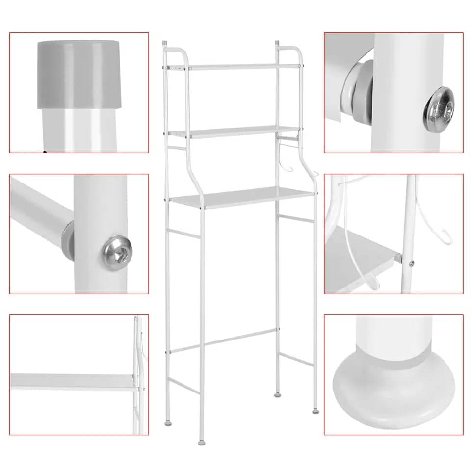 support de rangement en acier inoxydable pour salle de bain WC - Maison - صورة 4