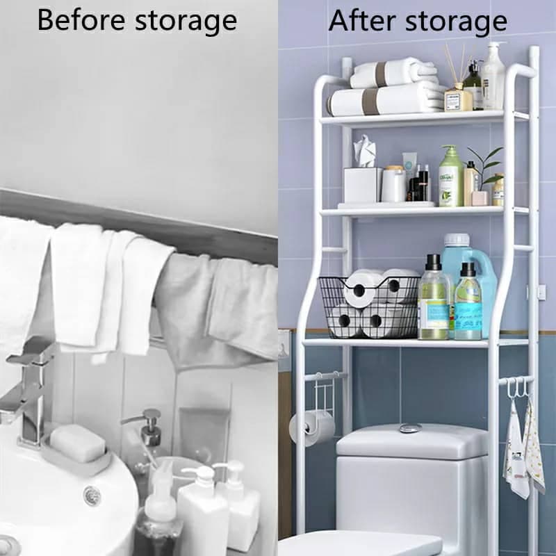 support de rangement en acier inoxydable pour salle de bain WC - Maison - صورة 9