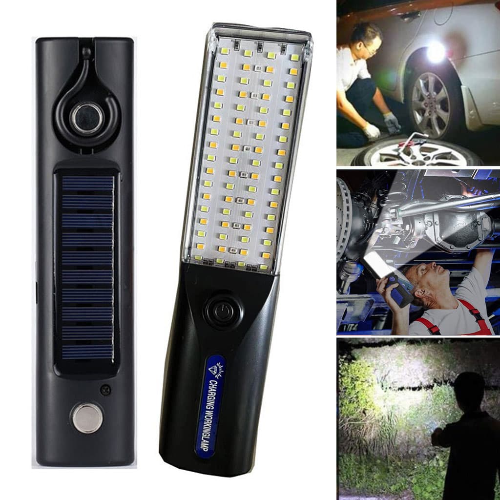 Lampe de Travail LED Rechargeable Éclairage Ultra-Puissant avec Panneau Solaire Intégré – مصباح عمل قابل للشحن - Outillage et Bricolage - صورة 1
