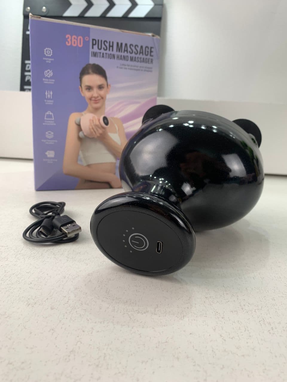 Pistolet de massage portatif à 4 têtes pour tissus profonds – جهاز تدليك الجسم - Soins et Beauté - صورة حقيقية 9