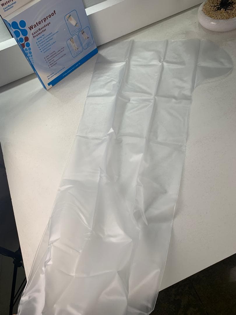 Housse de plâtre imperméable pour la douche, protection pour jambe adulte – غطاء عازل للمياه للرجل المكسورة كاملة - Divers - صورة حقيقية 7