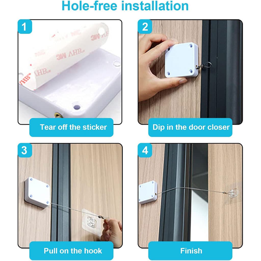 Ferme-porte automatique sans perforation – أداة غلق الباب أوتوماتكيا - Maison - صورة 3