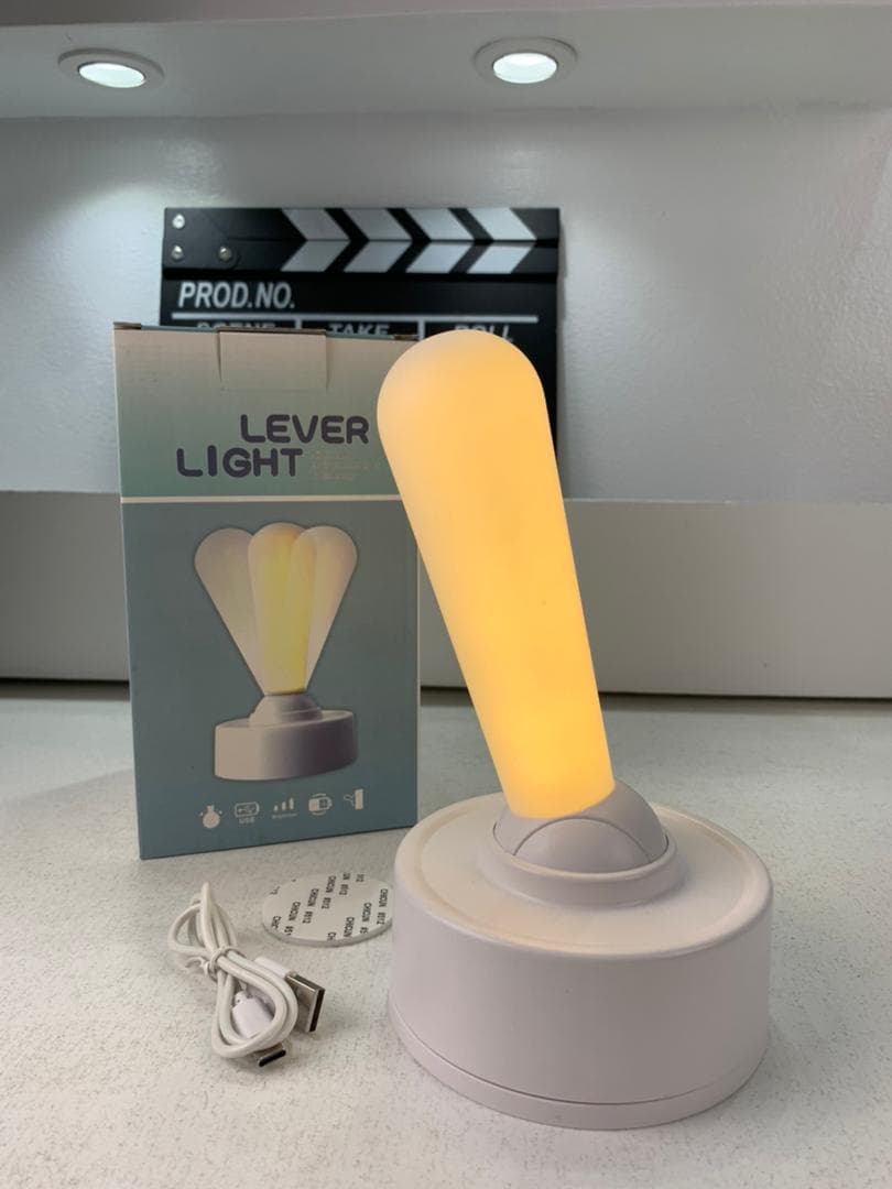 Veilleuse LED à Levier avec Interrupteur à bascule Rechargeable – مصباح غرف نوم قابل للشحن - Électronique - صورة حقيقية 9