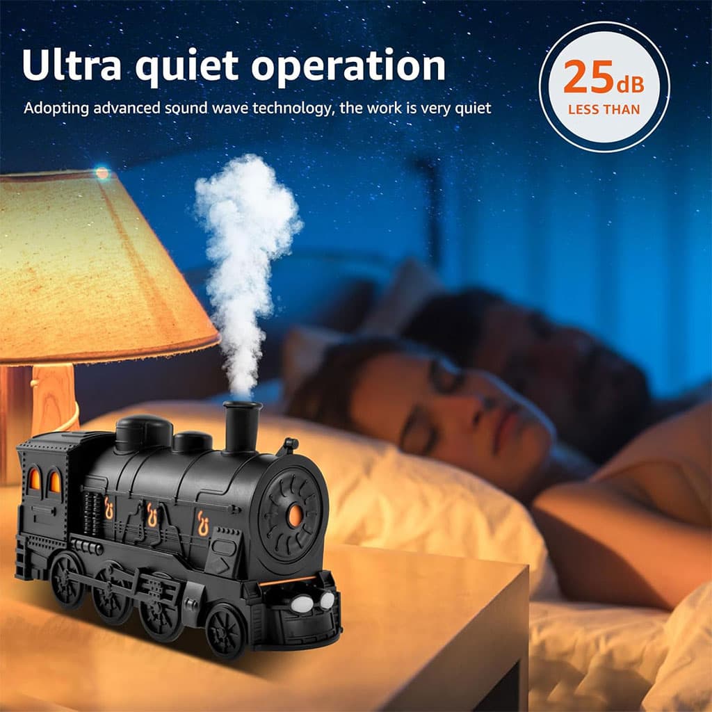 Train Diffuseur D Huiles Essentielles et Humidificateur Ultra-Silencieux de 300ml – معطر جو على شكل قطار - Décoration - صورة 4