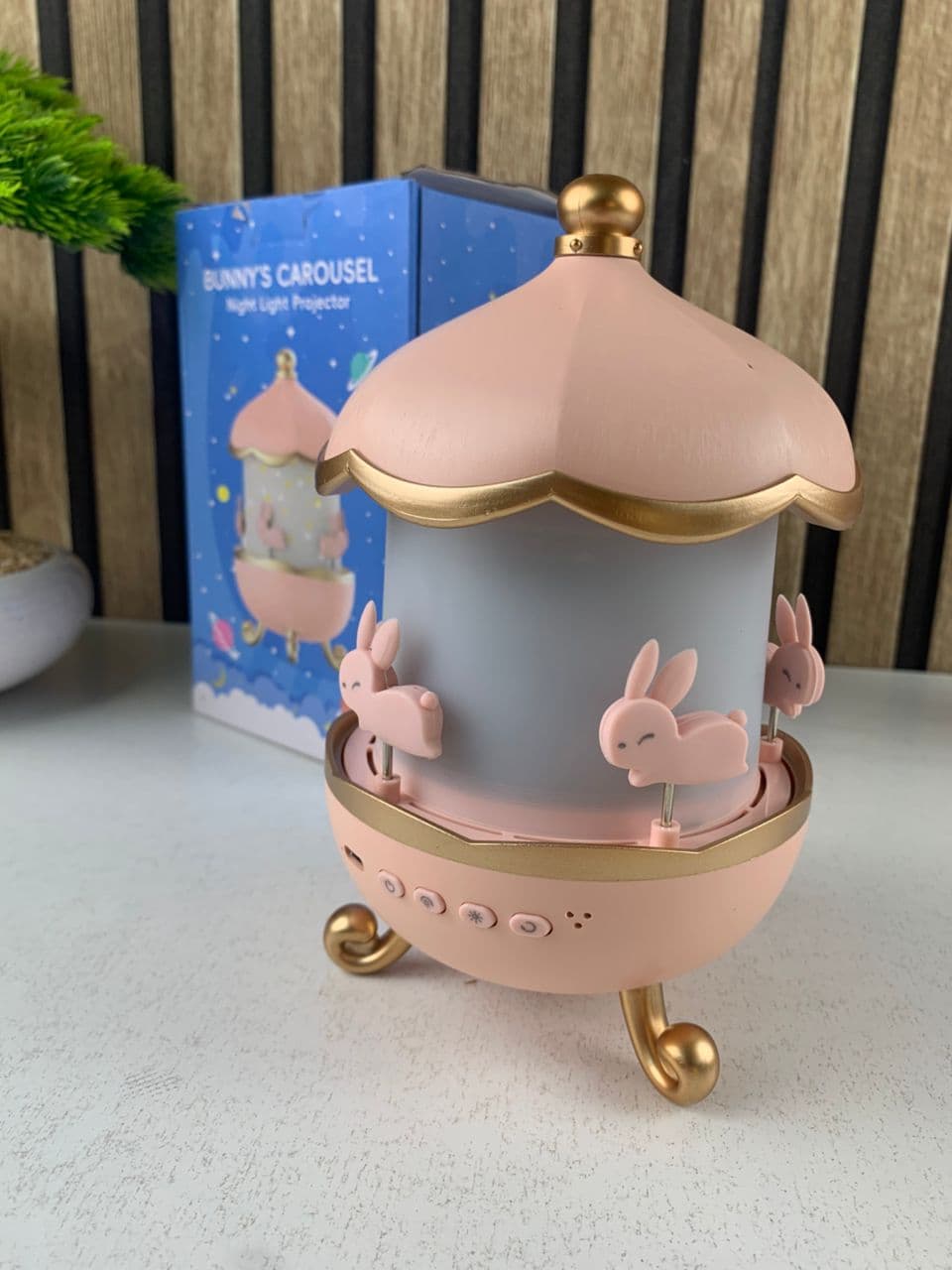 Projecteur ciel étoilé lapins rotation à 360° pour chambre d’enfants – جهاز تنويم الأطفال برسومات ملونة - Électronique - صورة حقيقية 8