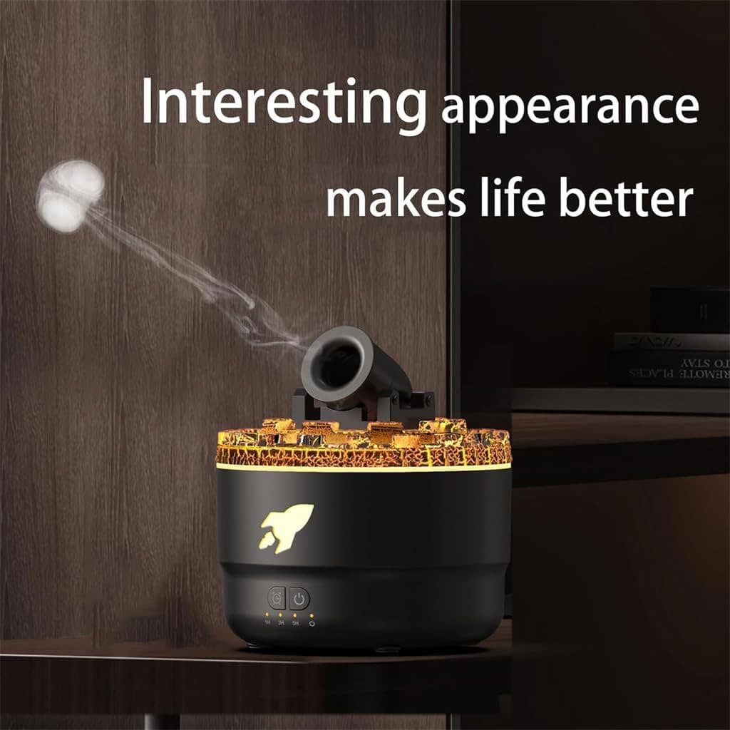 Humidificateur d’arôme à canon avec lumières LED colorées – معطر جو يضفي ديكور رائع في منزلك - Décoration - صورة 4