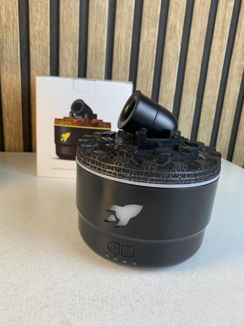 Humidificateur d’arôme à canon avec lumières LED colorées – معطر جو يضفي ديكور رائع في منزلك - Décoration - صورة حقيقية 9