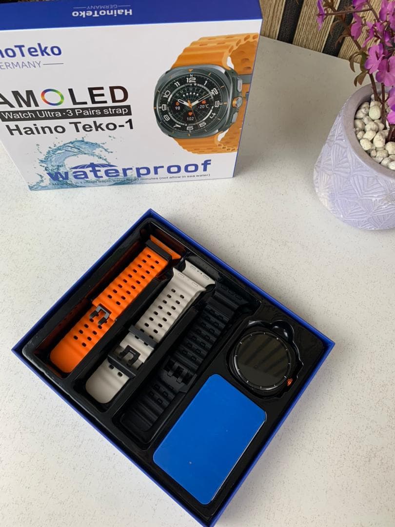 Smart Watch Haino Teko-1 Écran Amoled avec 3 Bracelets intégré – ساعة ذكية أصلية - Électronique - صورة حقيقية 12