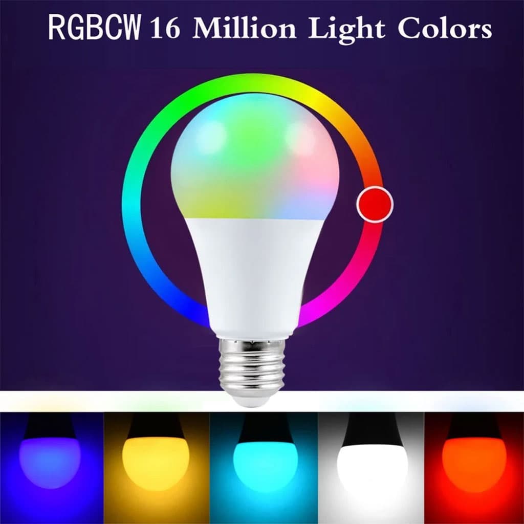 Ampoule LED RGBW E27 à intensité variable 16 couleurs – مصباح بأضواء ملونة - Électronique - صورة 4