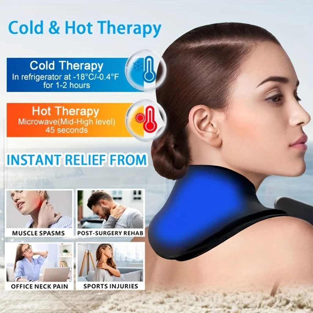 Pack de Glace Cervical Chaud et Froid en Gel Réutilisable pour Soulager les Douleurs - Soins et Beauté - صورة 3