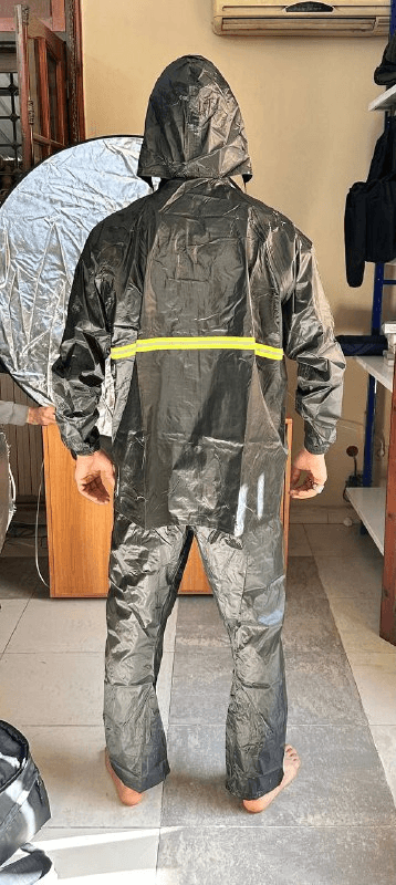 Pack Tenue De Pluie Imperméable Veste Et Pantalon avec Cagoule - Accessoires Auto/Moto - صورة حقيقية 8