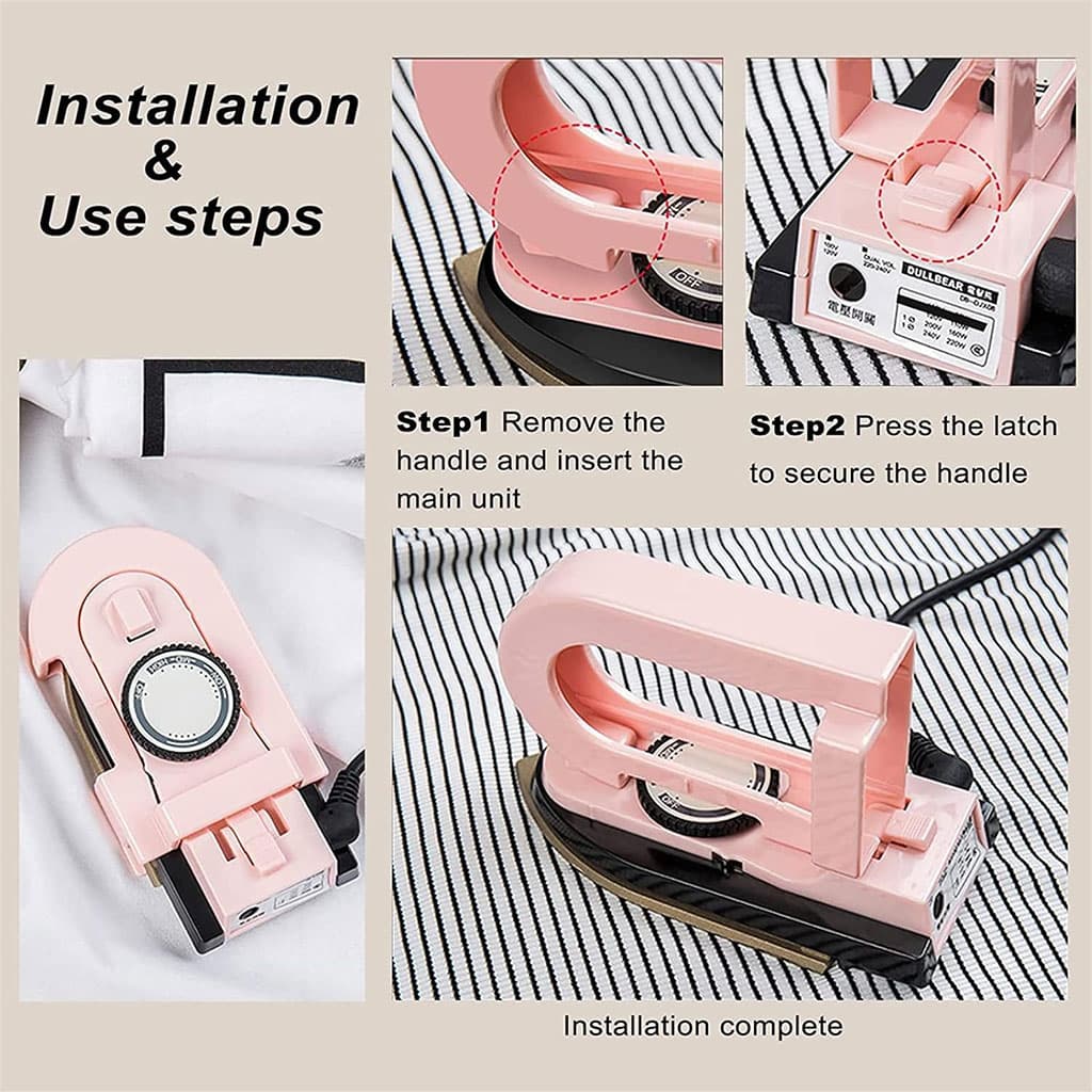 Mini Fer à Repasser Portable avec Température Réglable – مكواة ملابس محمولة - Maison - صورة 3