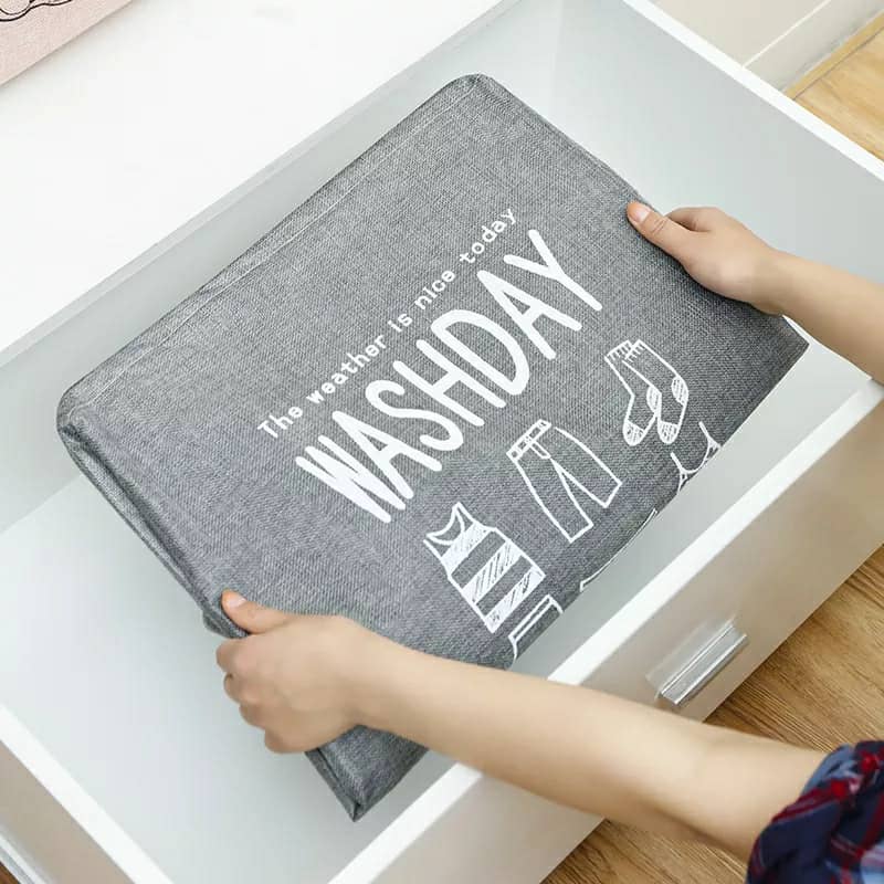 Panier à linge de grande capacité pliable pour vêtements couette, vêtements sales pour salle de bain moderne - Maison - صورة 12