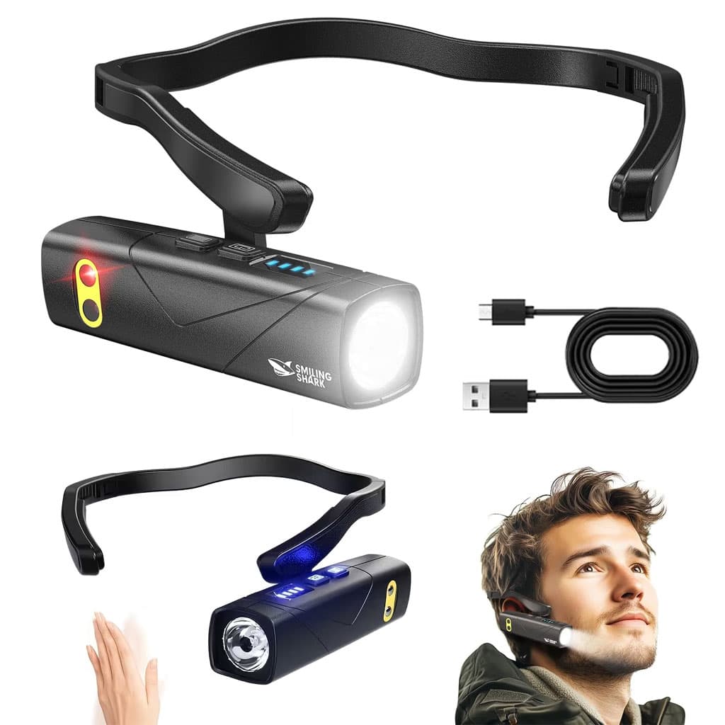 Lampe Frontale Rechargeable 1000 Lumen Avec Sensor de Mouvement et 5 Modes de Lumière - Camping et Randonnée - صورة 1