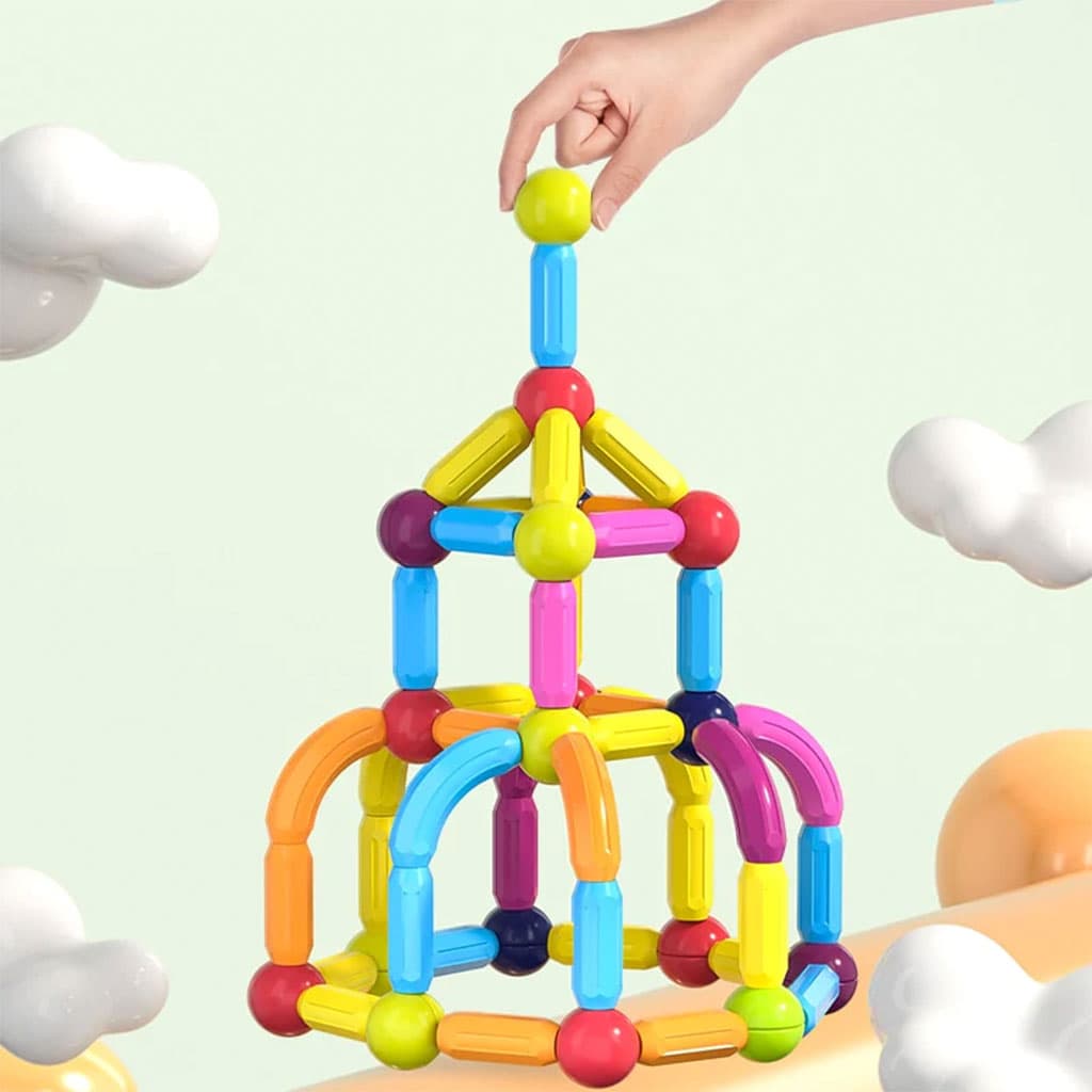 Blocs de Construction Magnétiques 42 pièces pour Enfants – لعبة تركيب القطع المغناطسية للأطفال - Jouet & Gaming - صورة 4