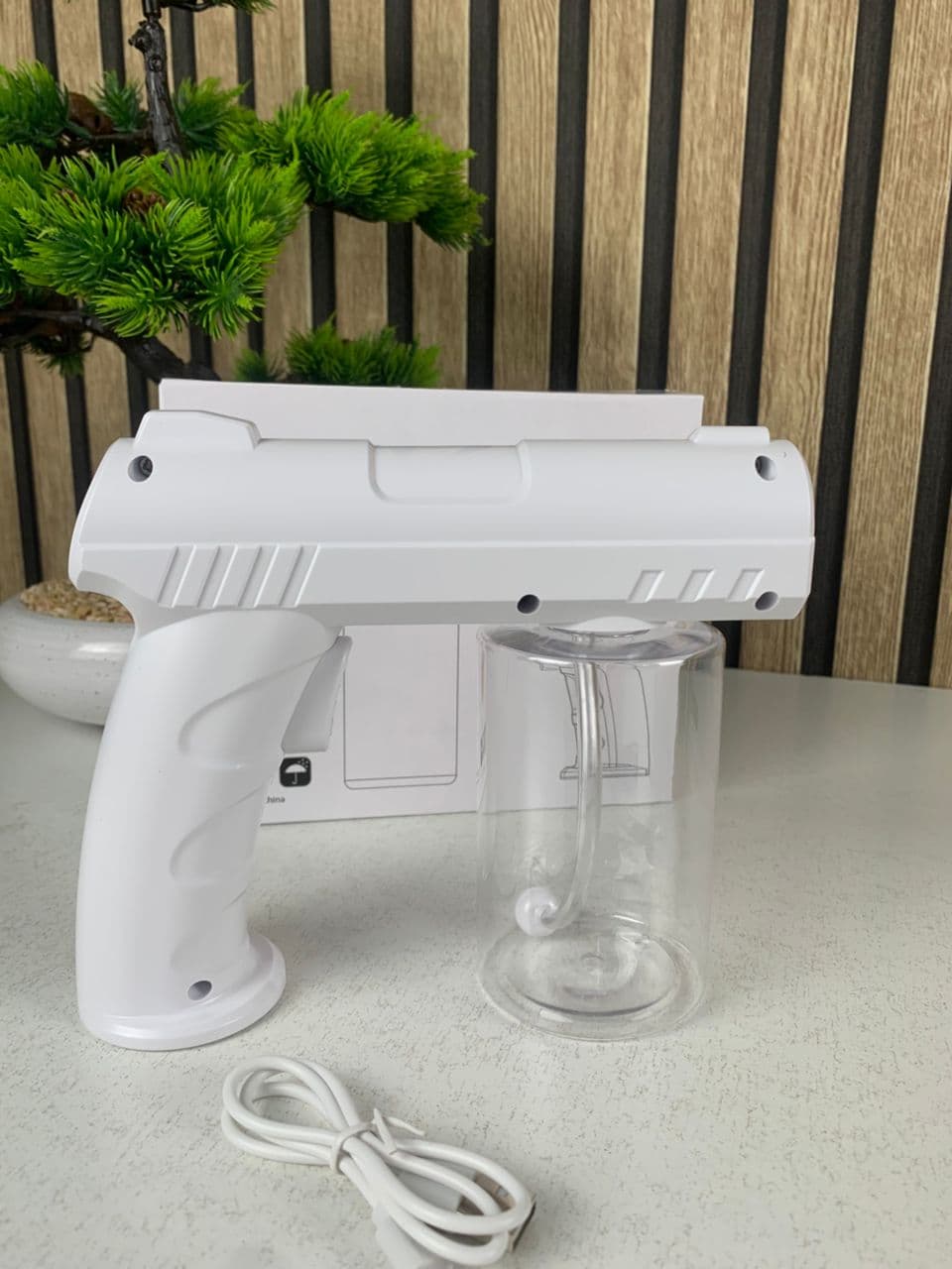Pistolet pulvérisateur de désinfection sans fil 280 ml rechargeable par USB – جهاز تنظيف وتعقيم - Maison - صورة حقيقية 9