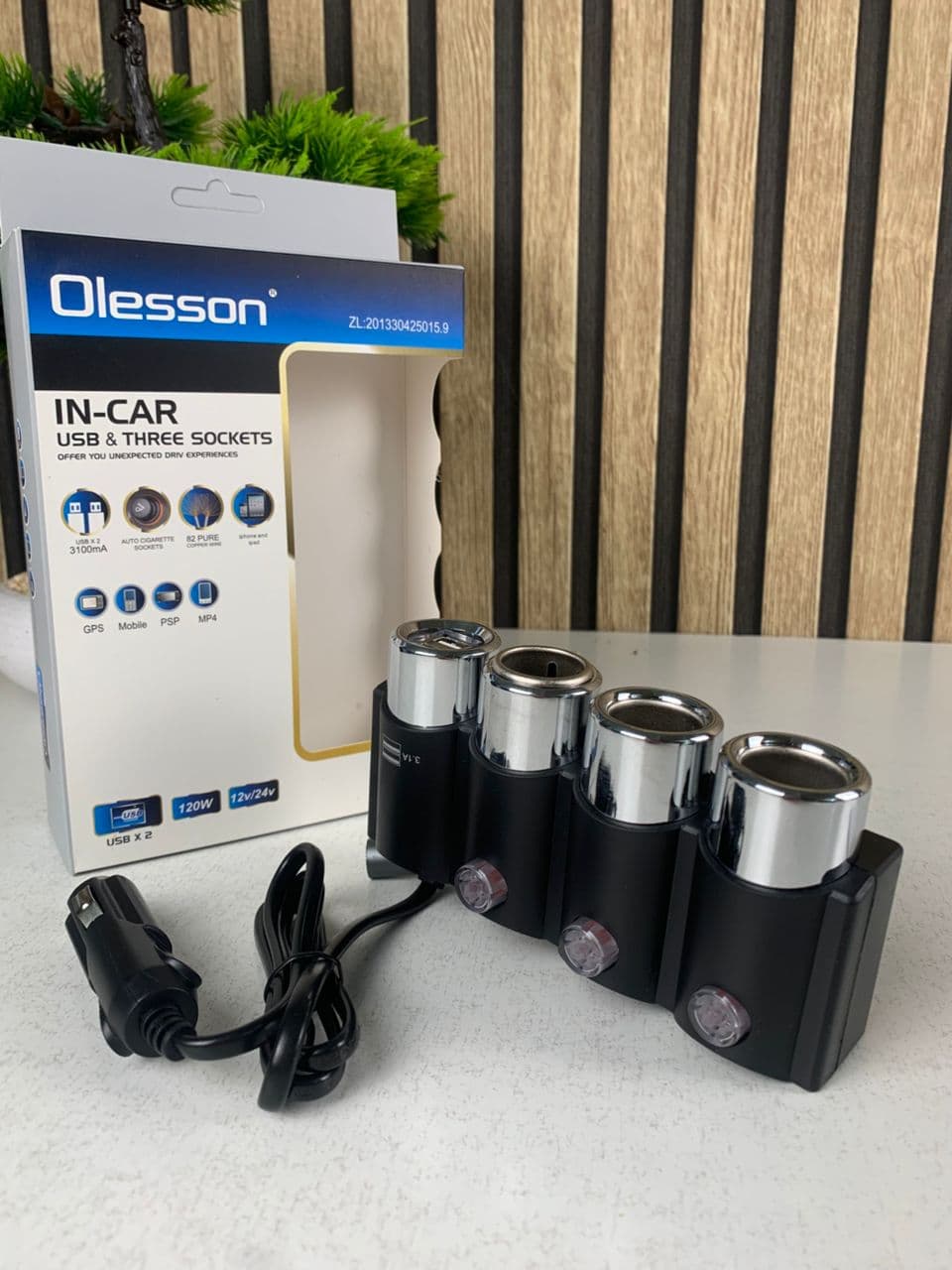 Olesson Extension allume cig-are OEM avec 2 ports charge rapide - Accessoires Auto/Moto - صورة حقيقية 6
